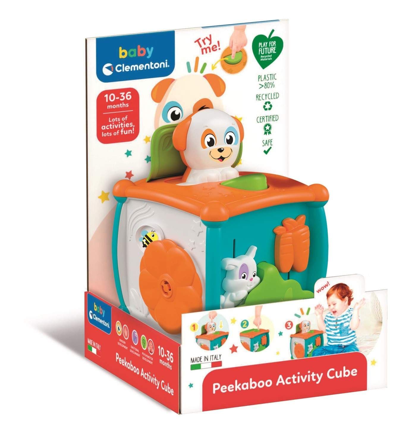 Clem. Peckaboo Activity Cube