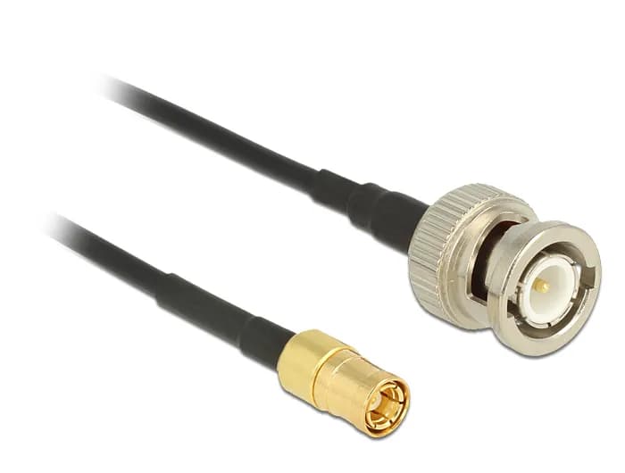 DeLOCK BNC – SMB RG-174 -antennikaapeli, 3 m, musta