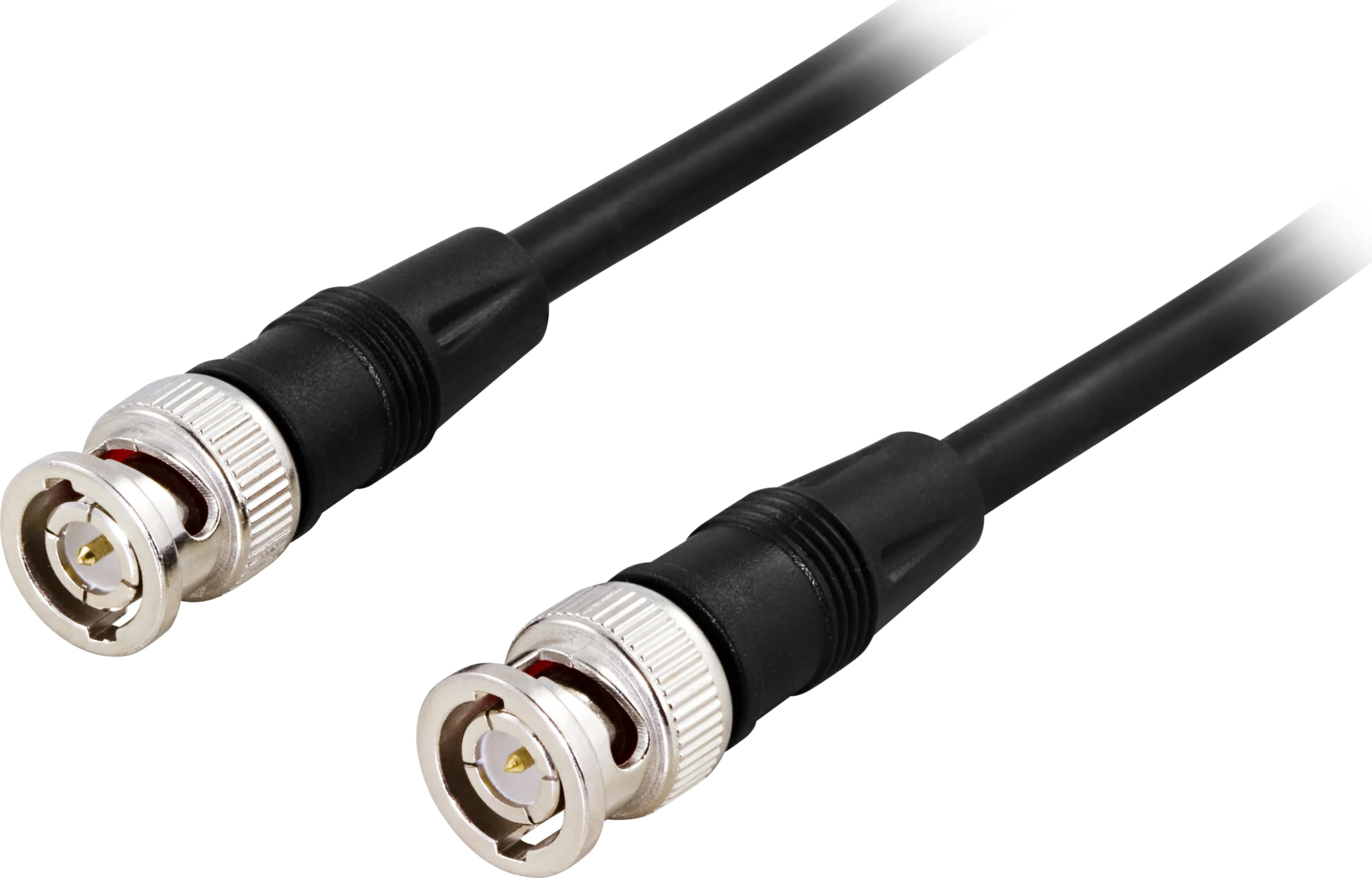Deltaco RG59 BNC to BNC, 75 Ohm -kaapeli, 0,5 m, musta