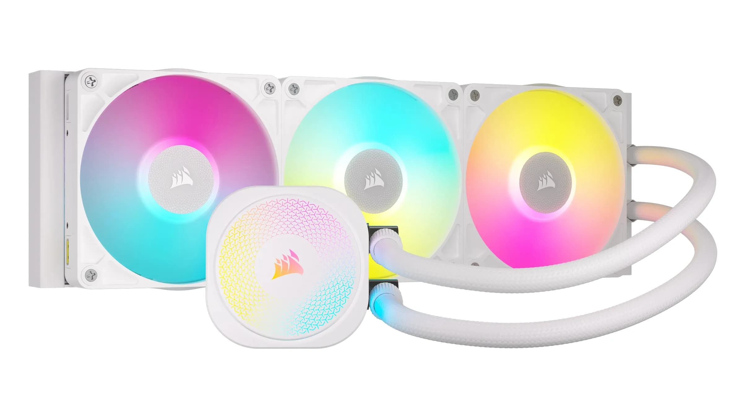 Corsair iCUE LINK TITAN RX 360mm RGB -nestejäähdytin, valkoinen