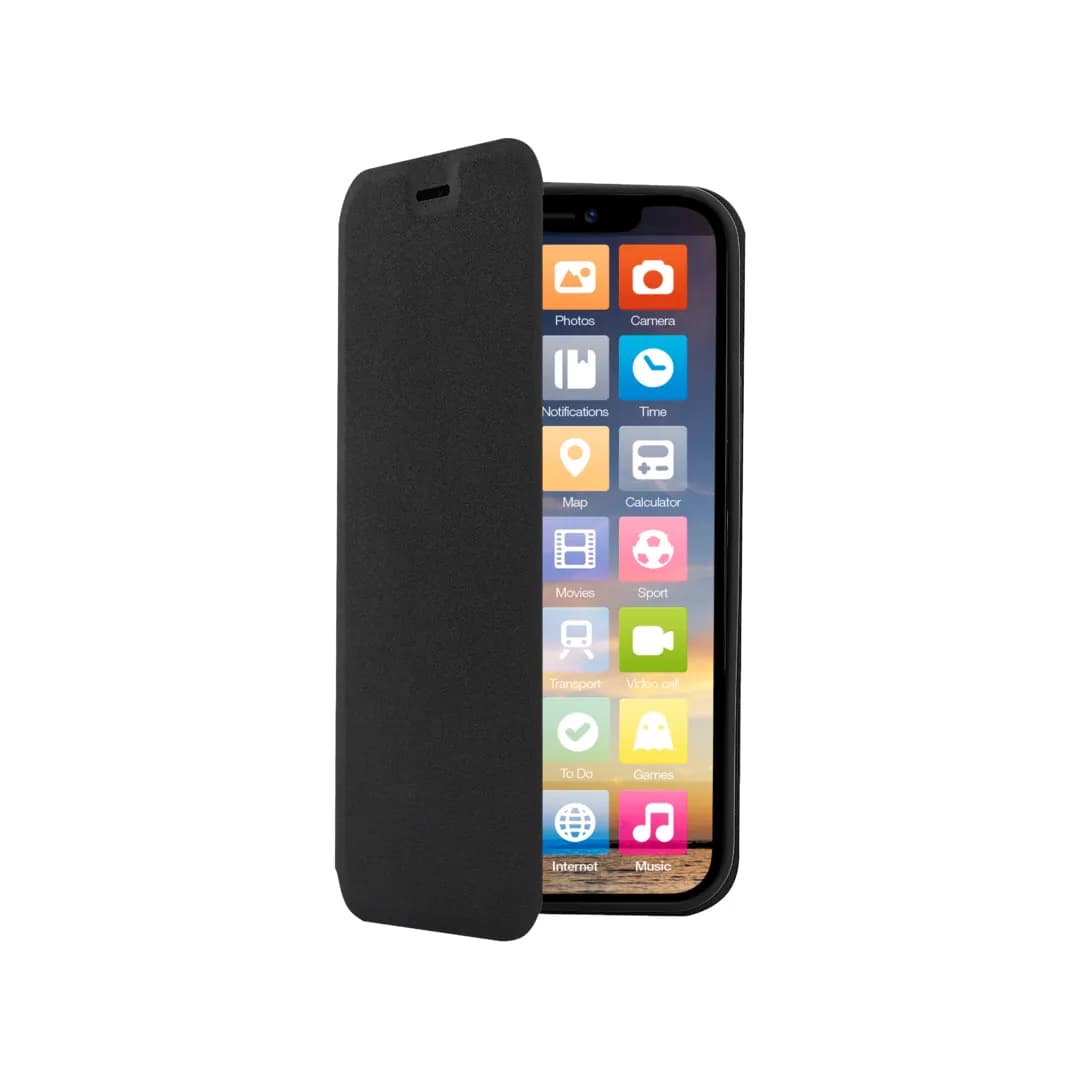 Screenor Clever, iPhone 15 -suojakotelo, Musta