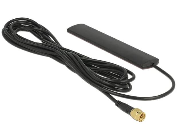 Delock LTE Antenne SMA 3 dBi omnidirektional starr schwarz Klebemontag