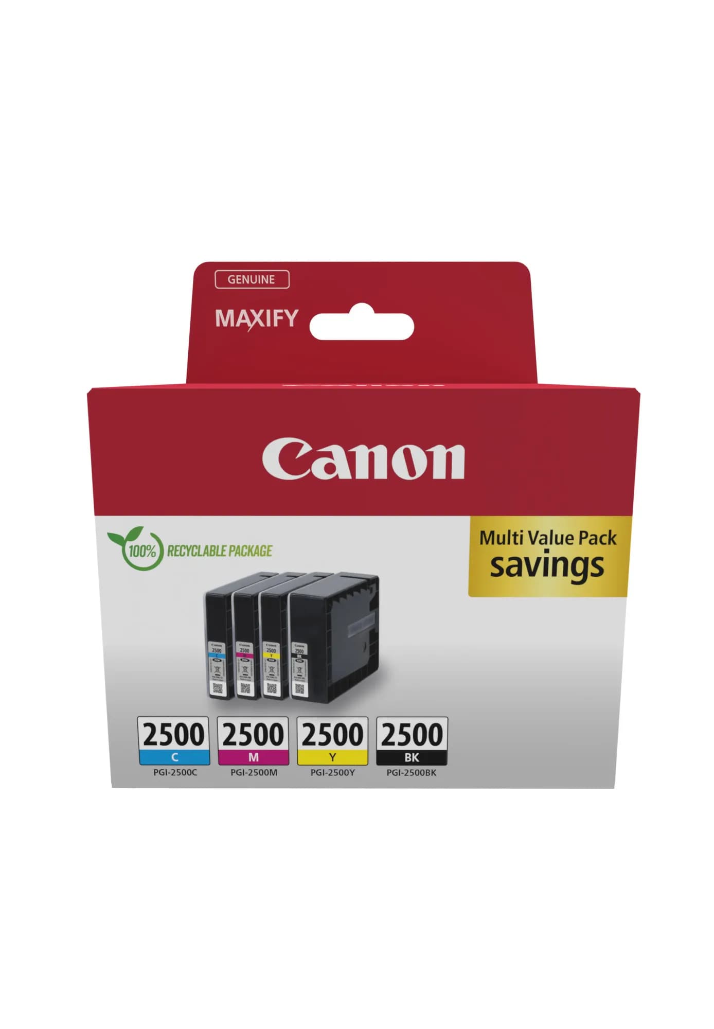 Canon PGI-2500 -mustekasettipakkaus, monivärinen, 4 kpl