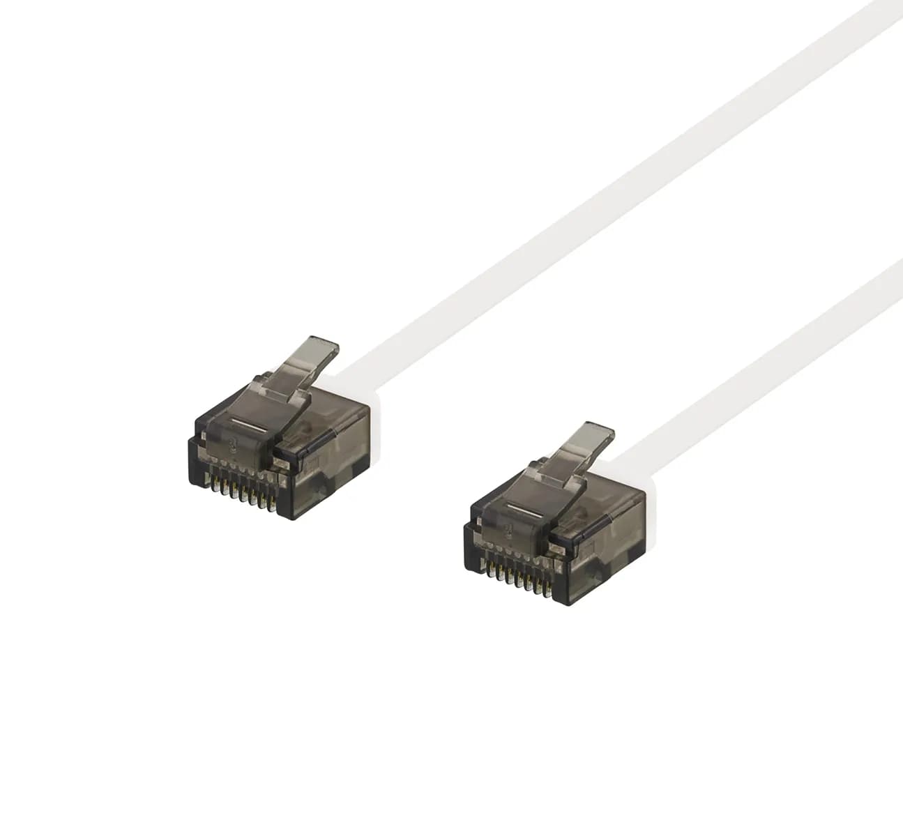 Deltaco Cat6a U/UTP RJ45 0.15m -verkkokaapeli, valkoinen