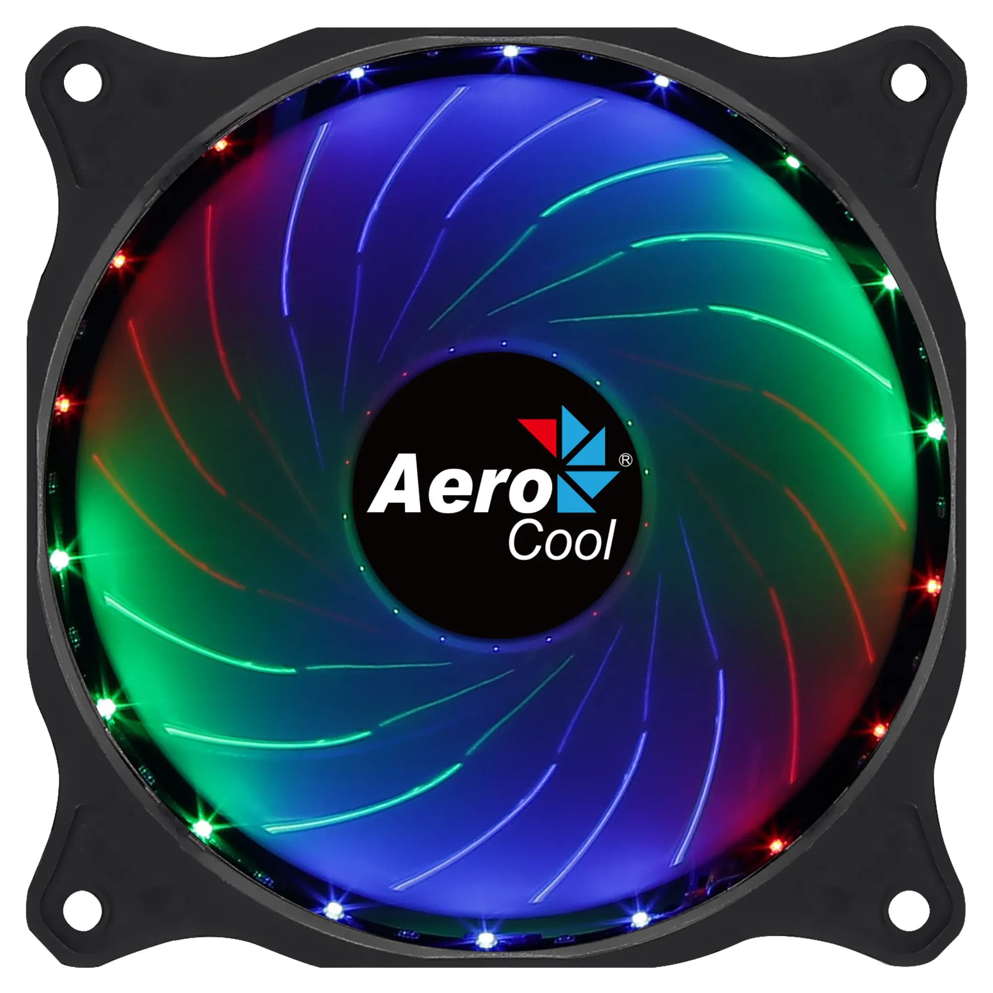 AeroCool Cosmo 12 120 mm -kotelotuuletin (Musta, Kiinteä RGB, Molex)