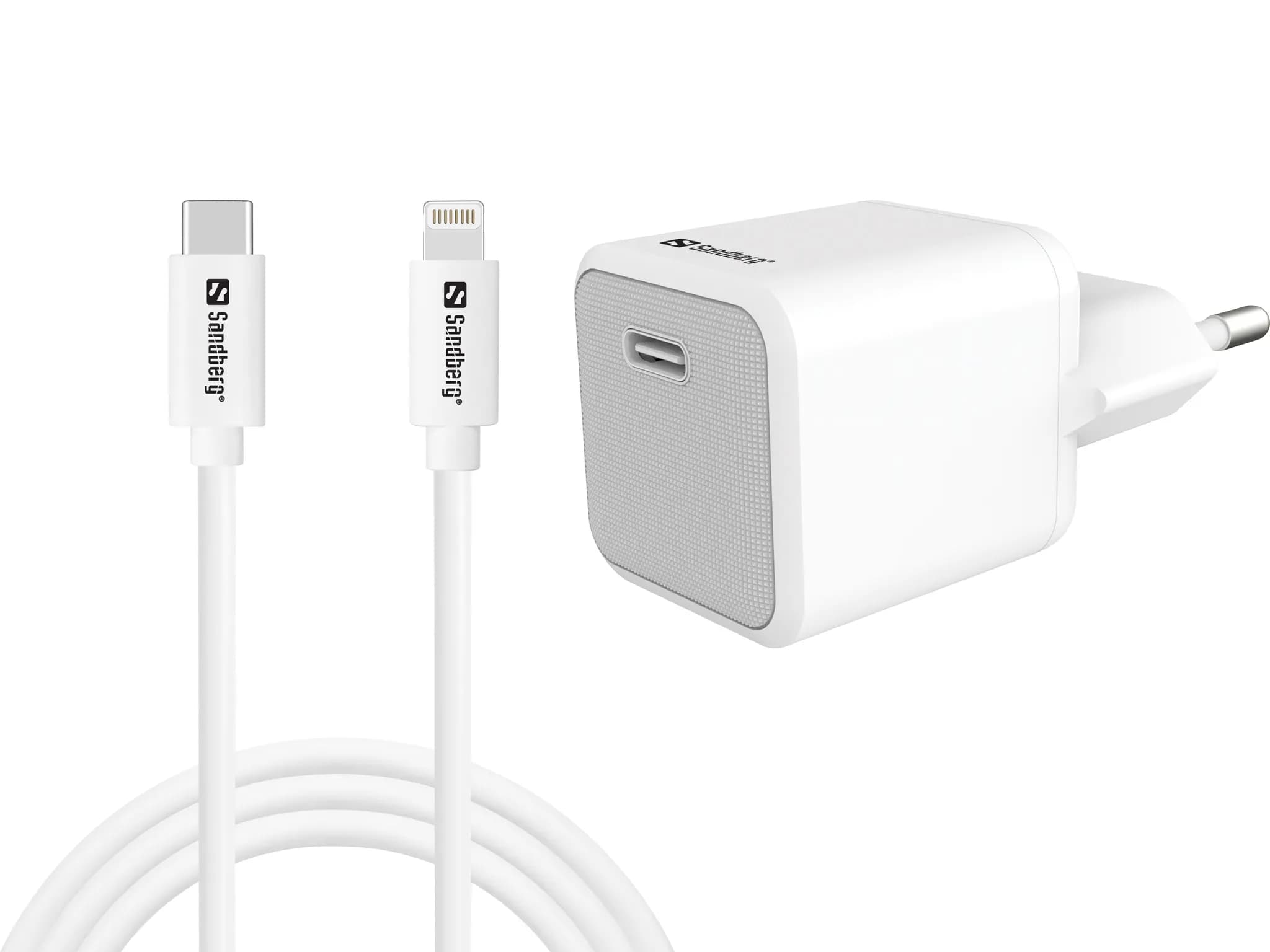 Sandberg USB-C AC Charger +Lightning 1M -USB-laturi