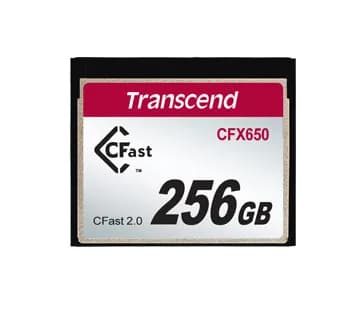 Transcend CFX650 256 Gt CFast 2.0 -muistikortti, musta