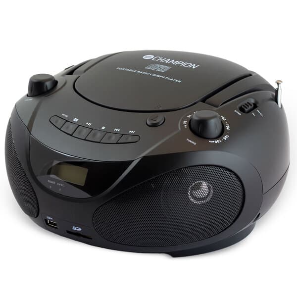 Champion Boombox CD/Radio/MP3/USB, musta