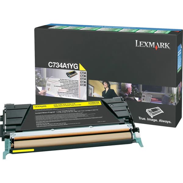 Lexmark C734A1YG High Yield -laservärikasetti, keltainen