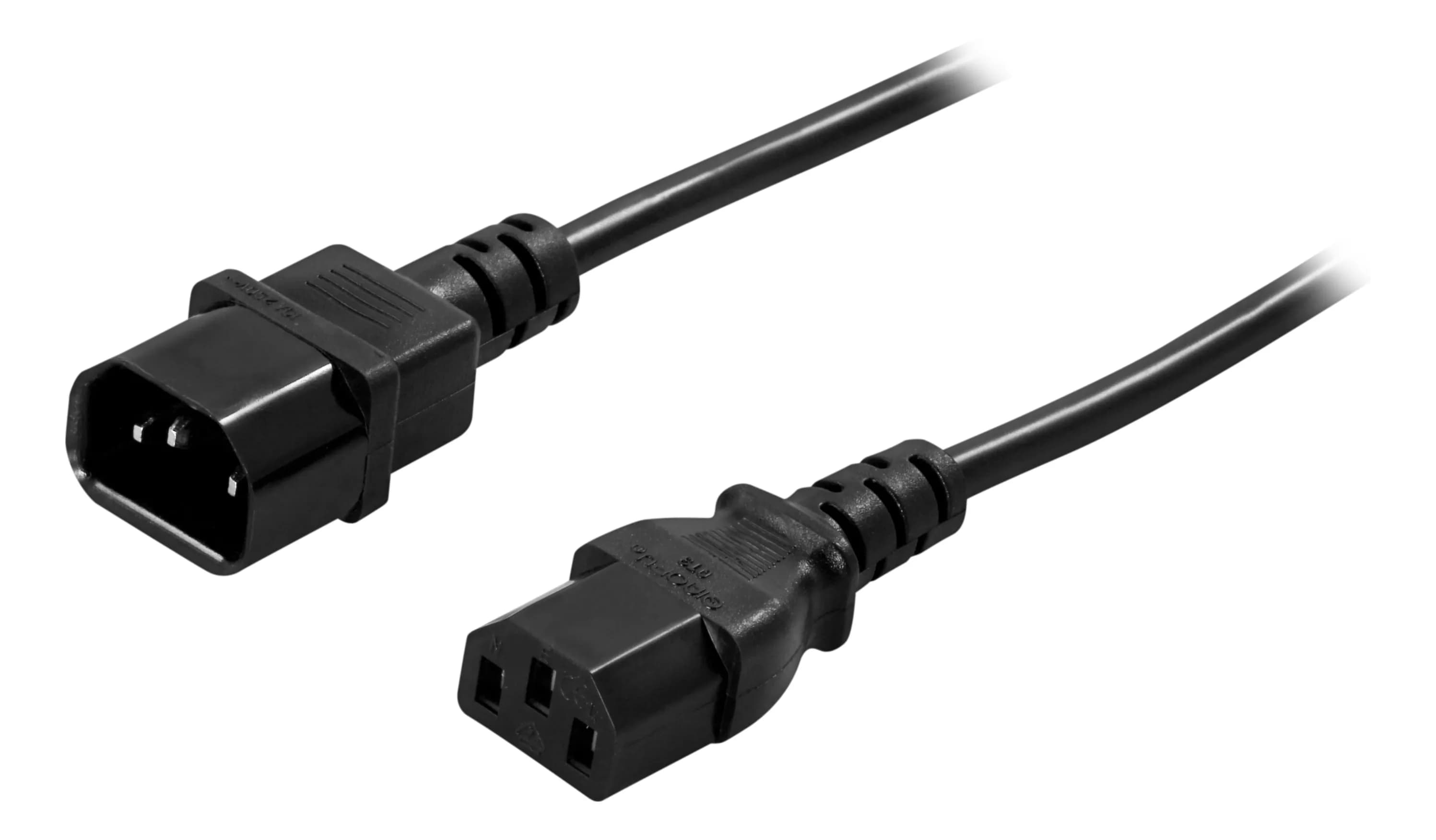 Maadoitettu laitekaapeli/jatkokaapeli IEC 60320 C14 - IEC 60320 C13