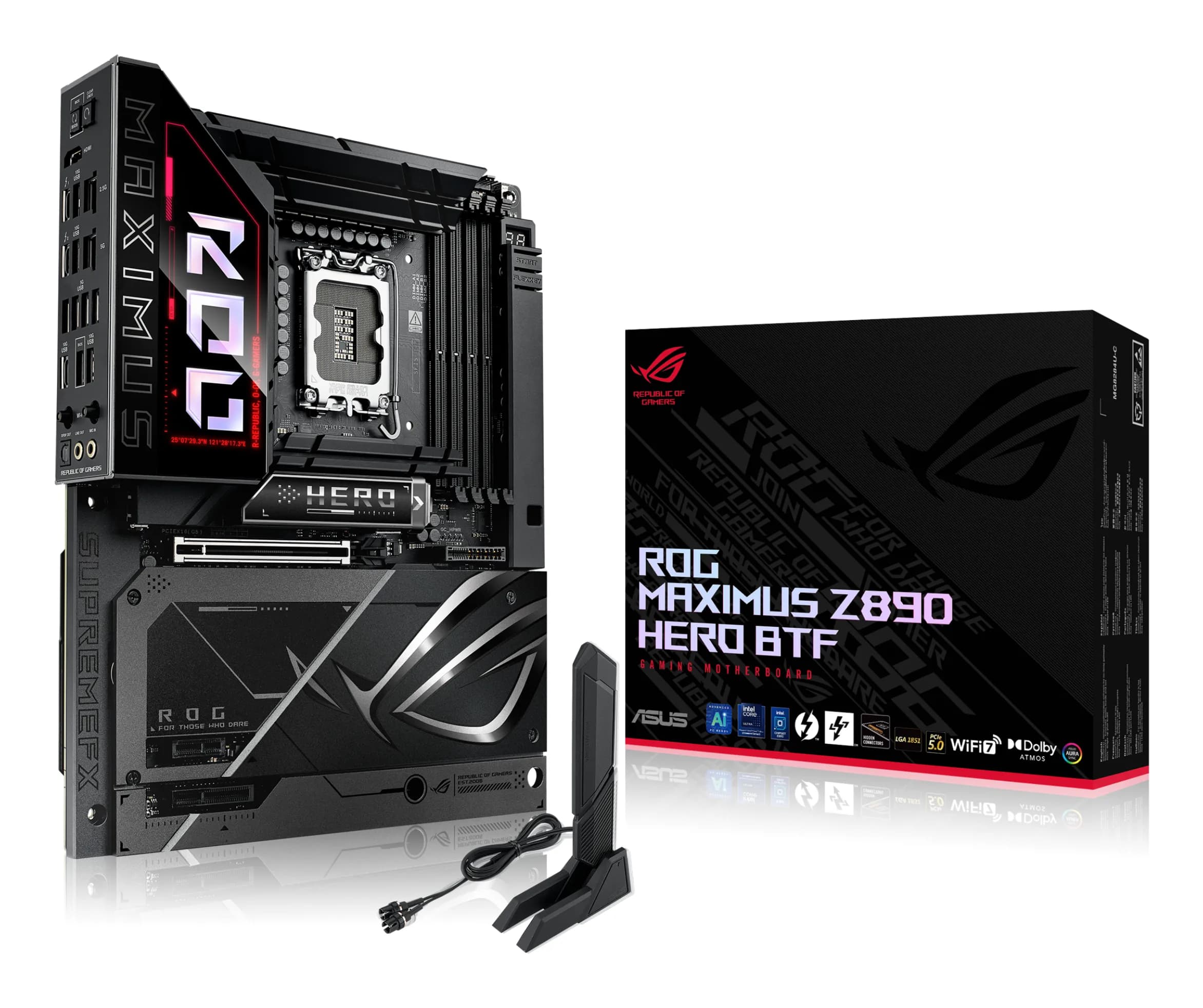 Asus ROG MAXIMUS Z890 HERO BTF WiFi 7 LGA 1851 ATX -emolevy