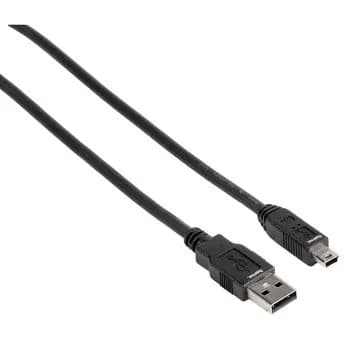 Hama GPS USB-A – Mini USB -kaapeli, 1,8 m, musta