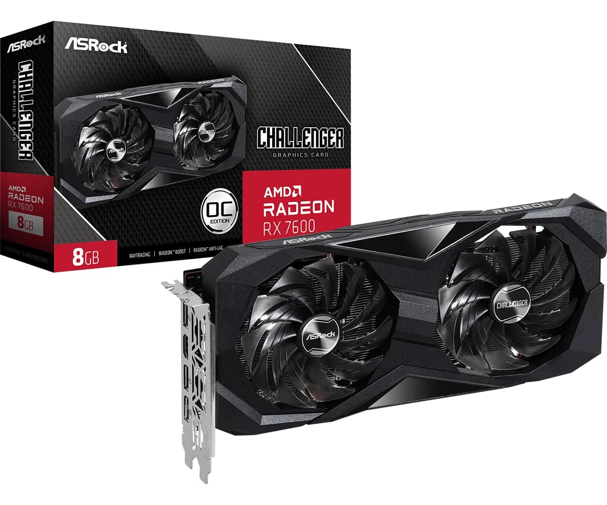 ASRock Radeon RX 7600 Challenger 8 Gt OC -näytönohjain
