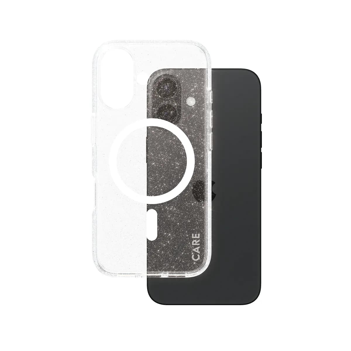 Care by PanzerGlass iPhone 16 MagSafe Star Lit -suojakuori, Valkoinen