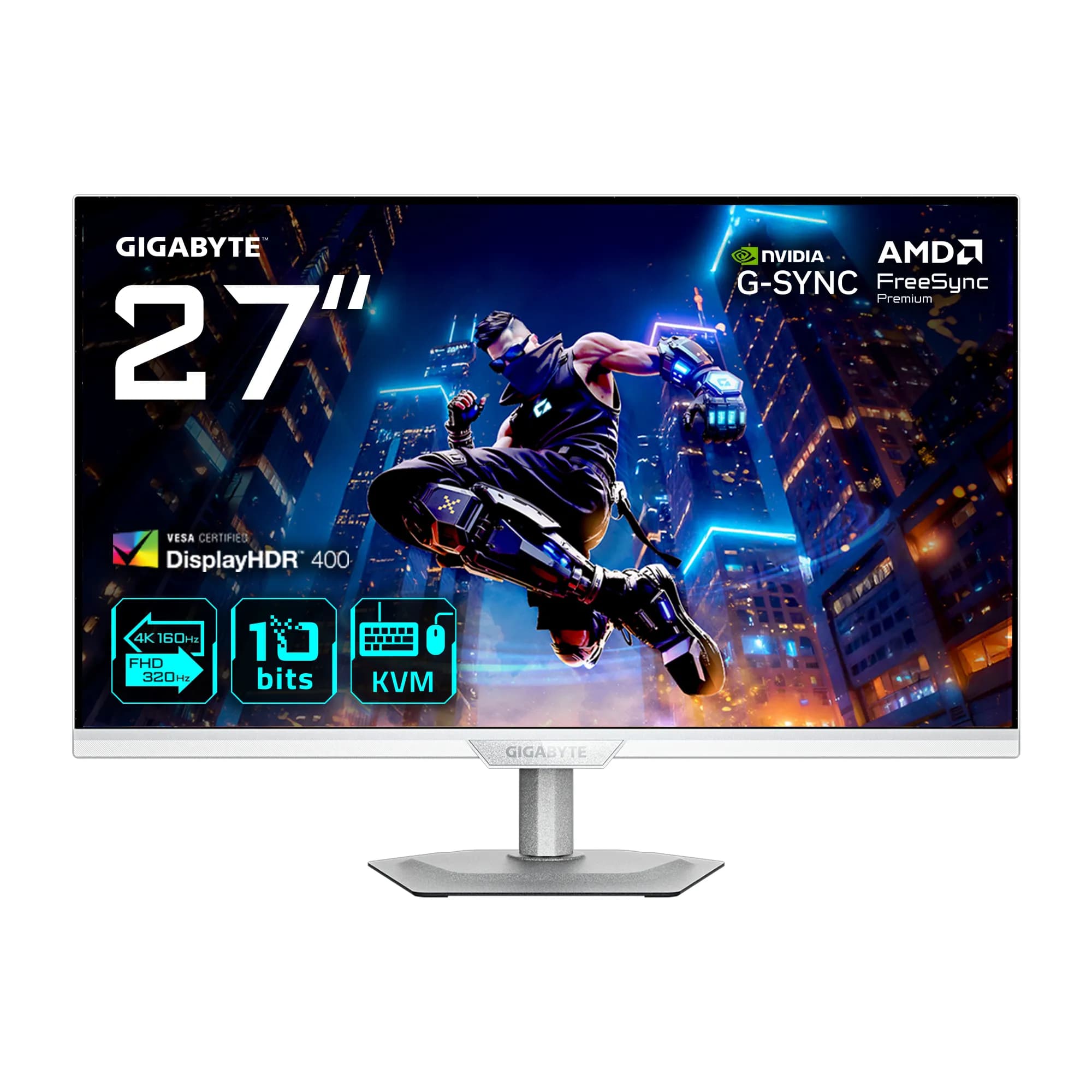 Gigabyte M27UP ICE 27"" 4K UHD, IPS 320Hz -pelinäyttö, USB-C hub