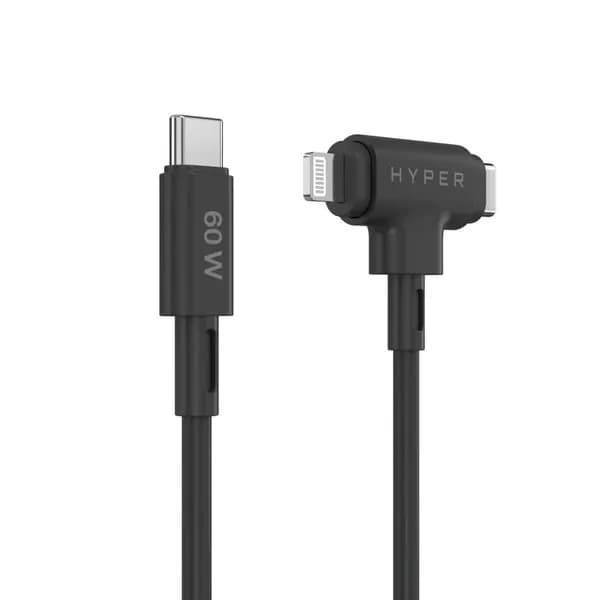 Targus HyperJuice USB-C – Lightning -kaapeli, 1,5 m, musta