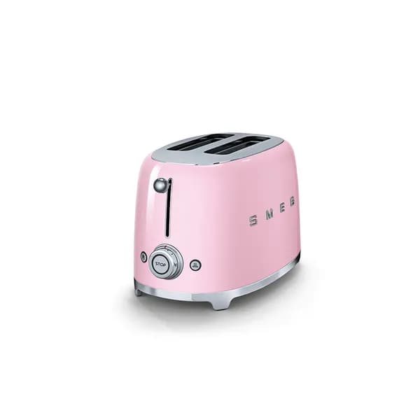 Smeg TSF01PKEU -leivänpaahdin, 2 viipaleita, vaaleanpunainen