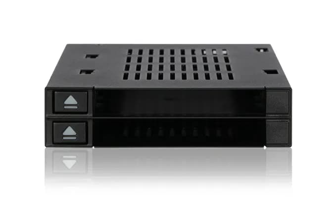 ICY DOCK 2x 2.5"" to 1x 3.5"" bay mobile rack SATA/SAS metal trayless