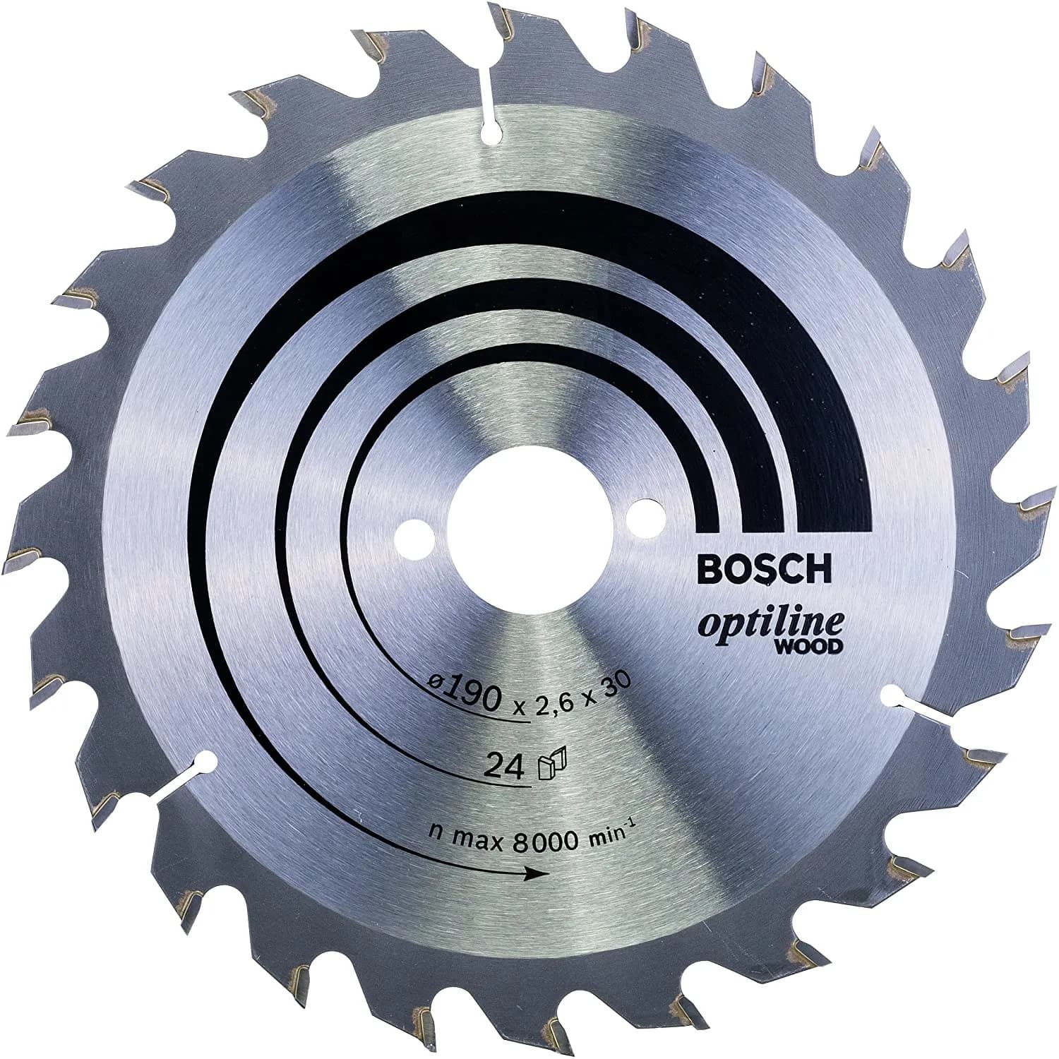 Bosch Optiline Wood - Rundsavsklinge - for træ - 190 mm - 24 tænder
