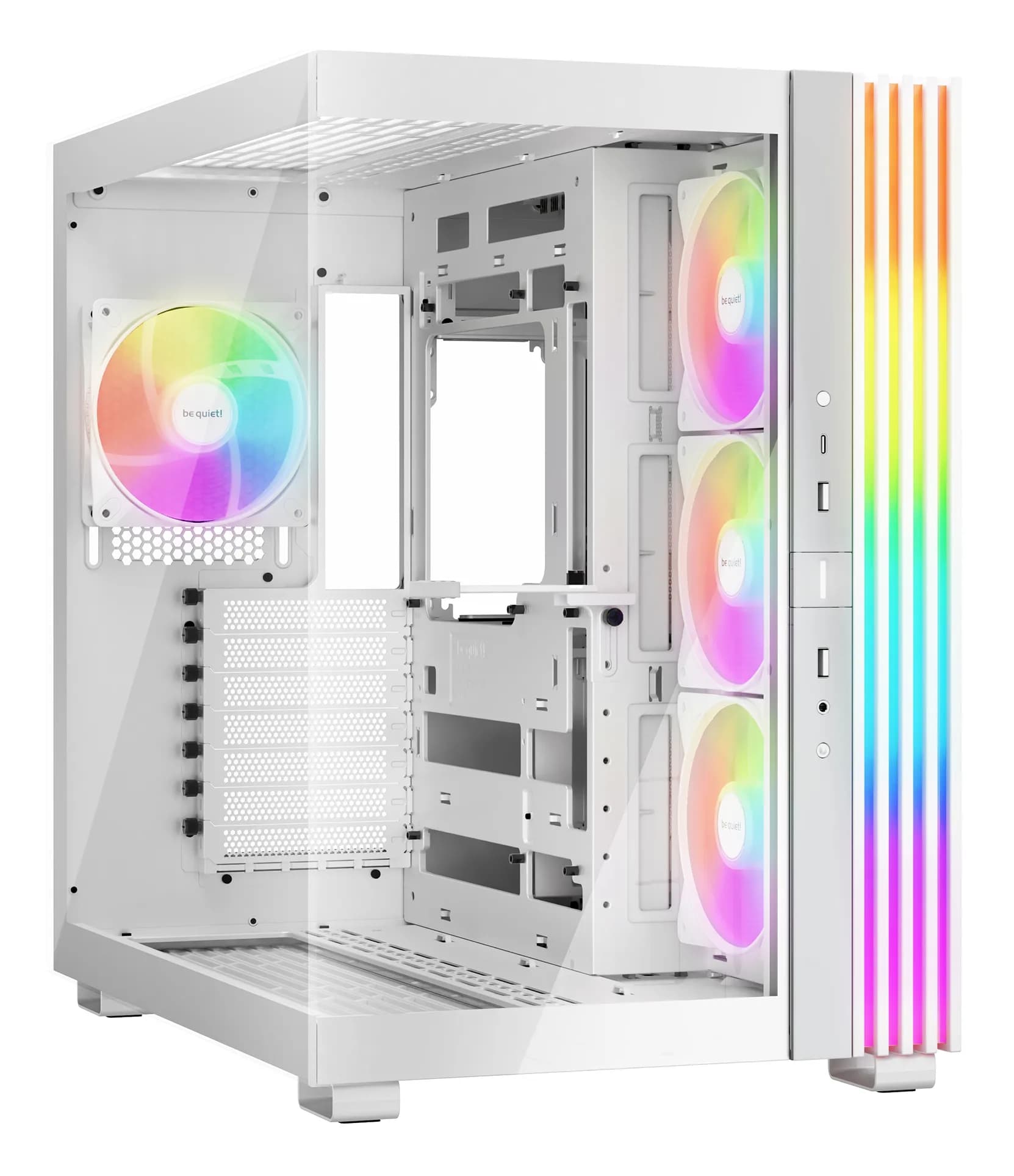 be quiet! LIGHT BASE 600 LX -miditornikotelo ikkunalla ja RGB-valaistuksella, valkoinen