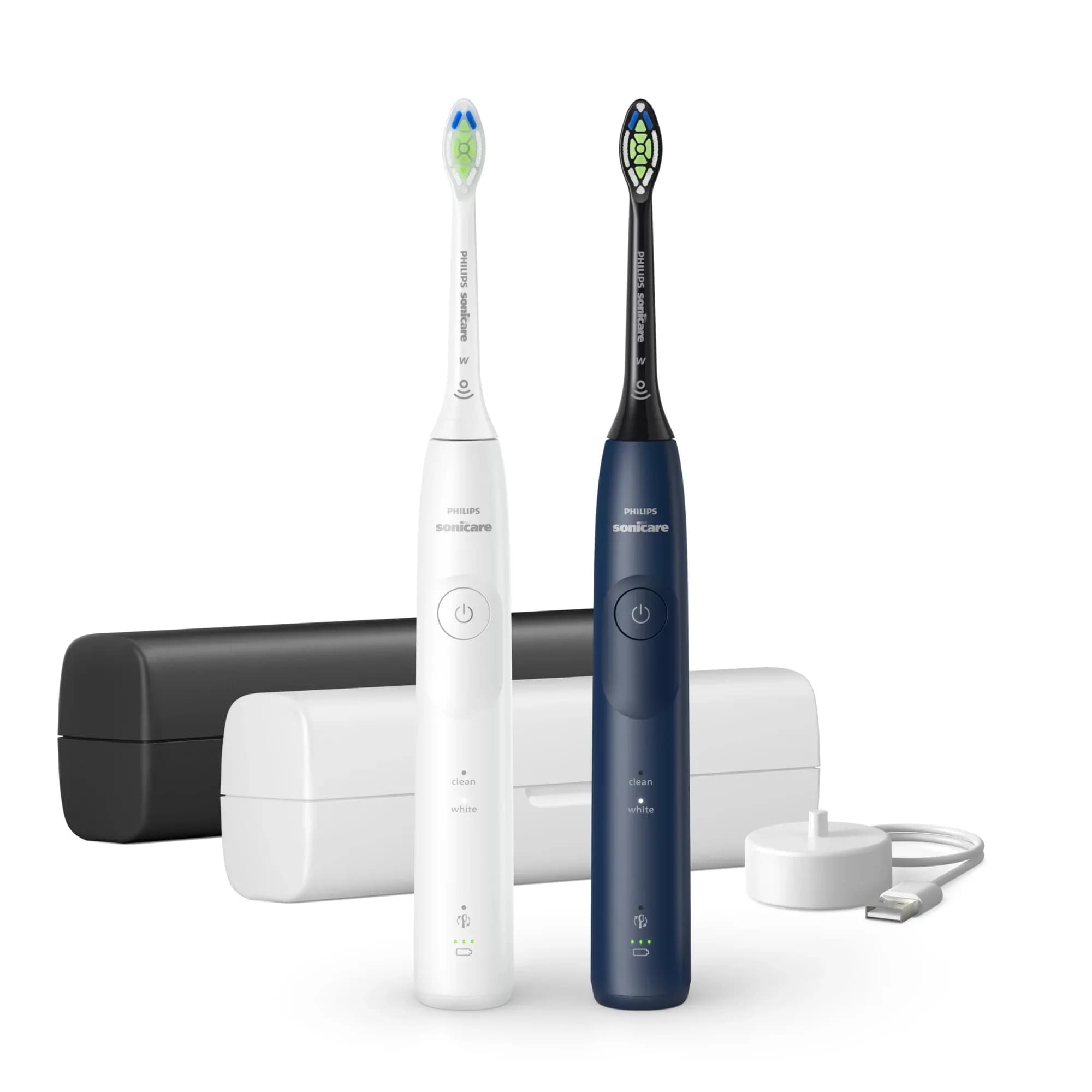 Philips Sonicare 5500 HX7119/01 -sähköhammasharja, 2 kpl, valkoinen/tummansininen