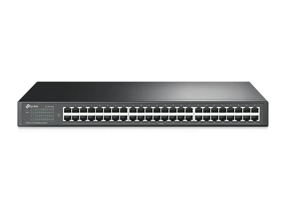 TP-LINK TL-SF1048 - Kytkin - 48 x 10/100 - räkkiin asennettava