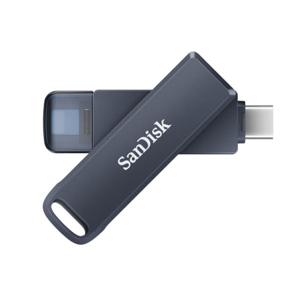 SanDisk iXpand Phone Drive USB 3.2 Gen 1 USB-C/Lightning 128 Gt -muistitikku, sininen