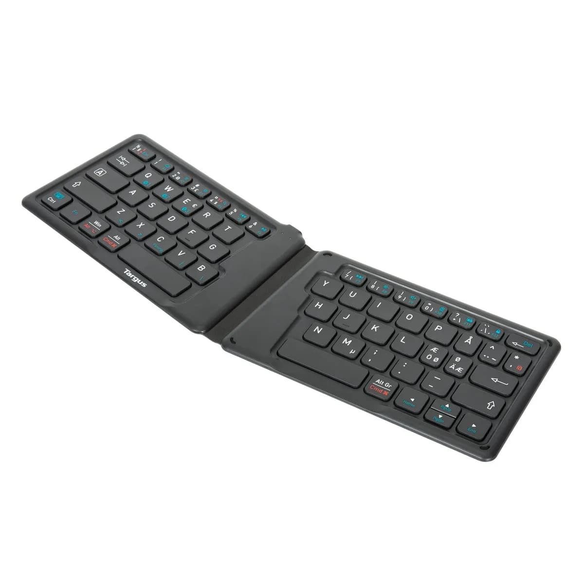 Targus Antimikrobinen Folding Ergo AKF003 -langaton ergonominen näppäimistö, musta
