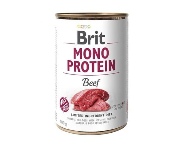 Brit Mono Protein Beef, Koiran märkäruoka, Adult, Senior, Sensitive, Viljaton, 400 g