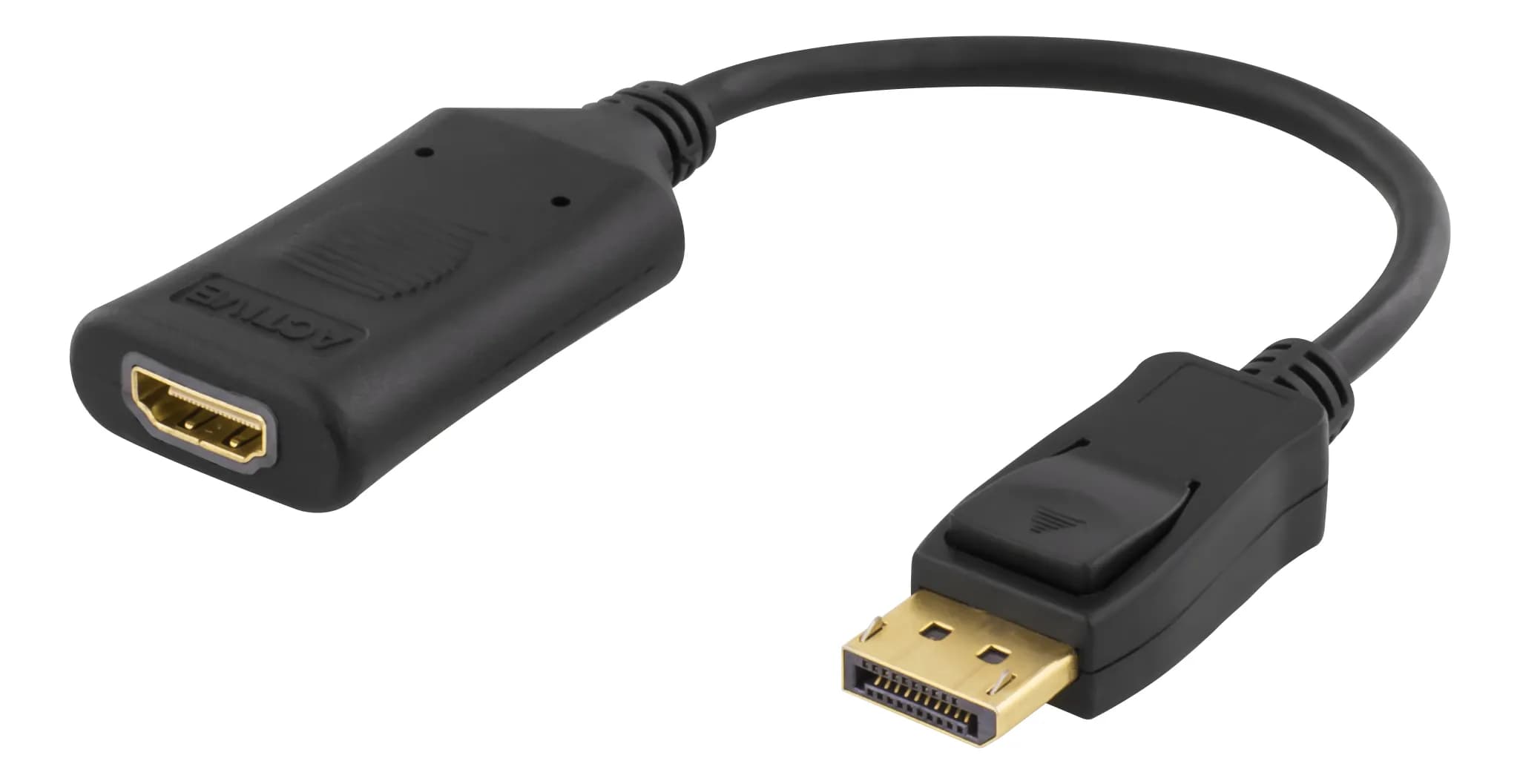 Deltaco HDMI – DisplayPort -adapteri, Musta