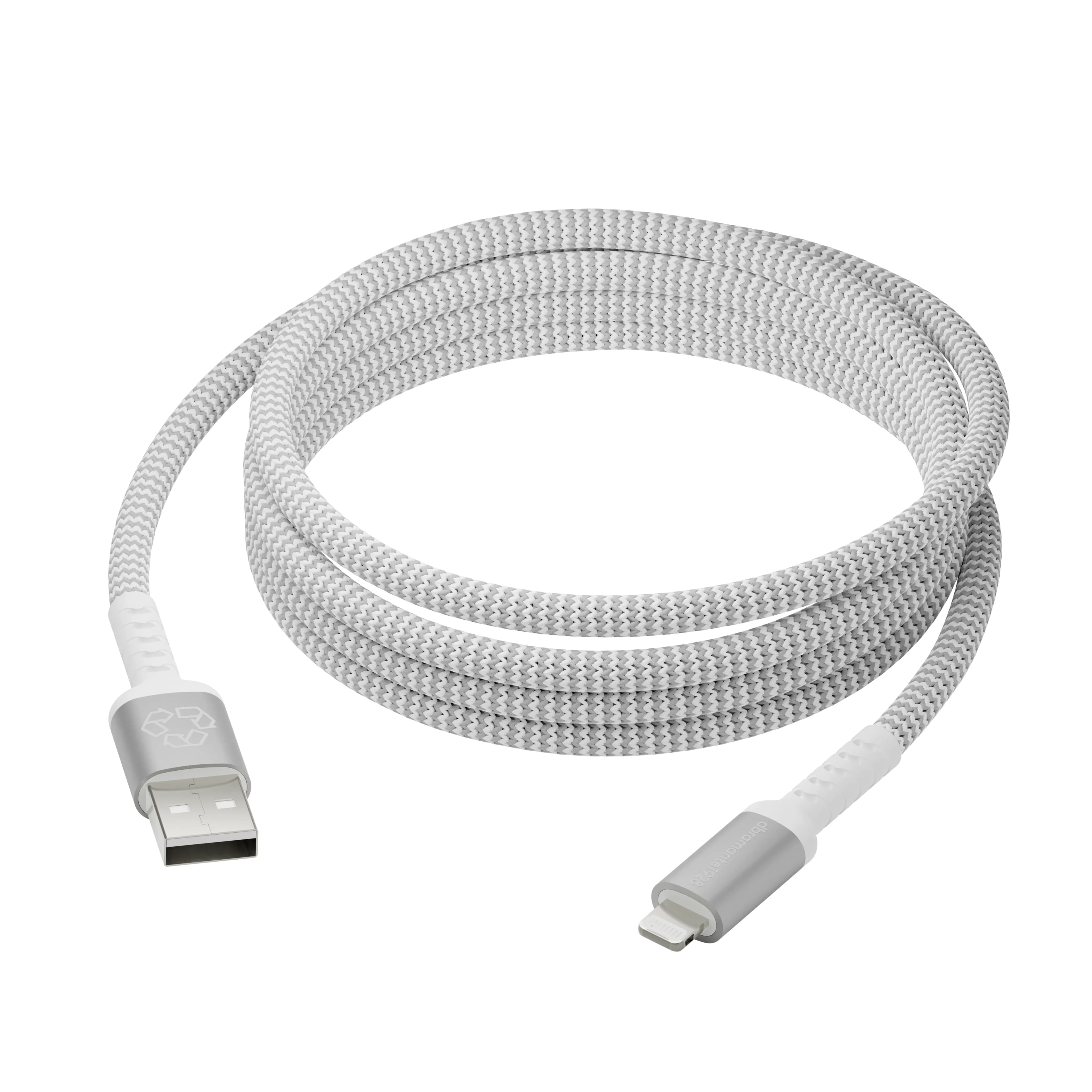 dbramante1928 re-charge Pro punottu USB-A – Lightning -kaapeli, 2,5 m, valkoinen