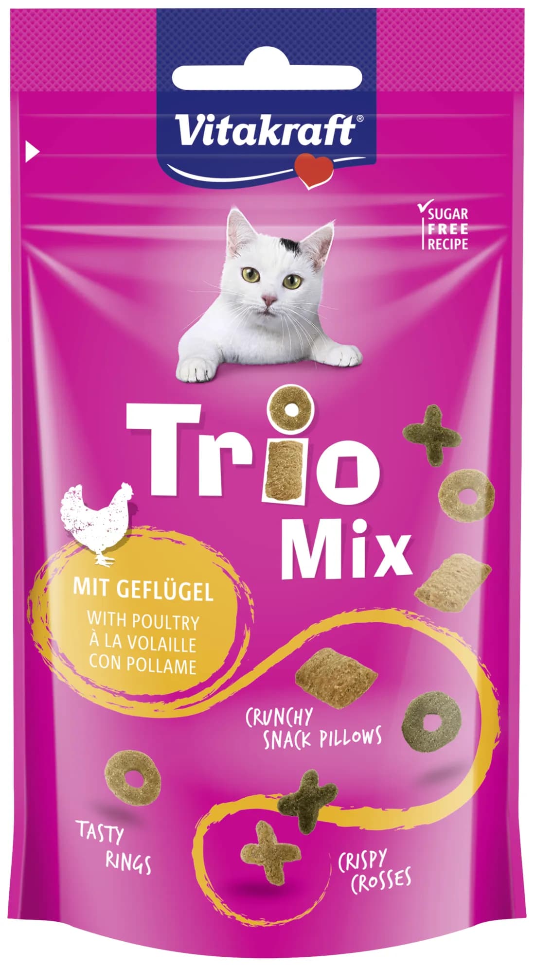 Vitakraft Trio Mix Siipikarja, Adult, 60 g