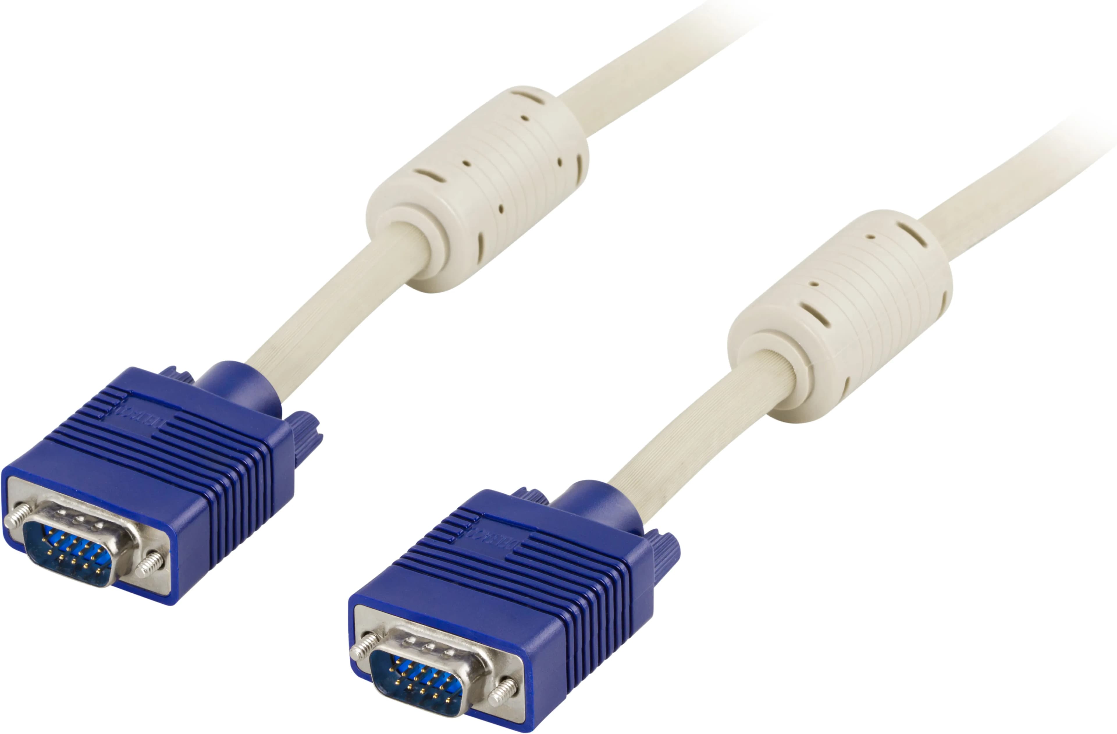 Deltaco RGB VGA -kaapeli, 5 m, sininen/harmaa