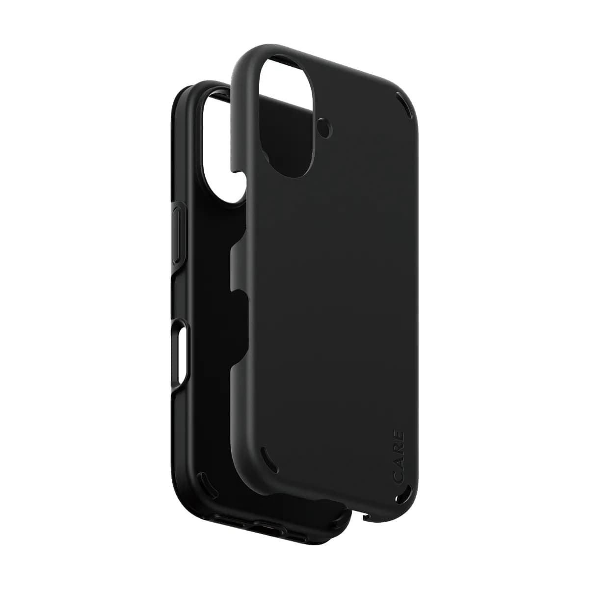 Care by PanzerGlass iPhone 16 Double Defense -suojakuori, Musta
