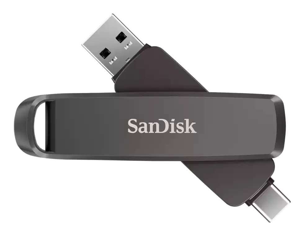 SanDisk Extreme PRO Dual Drive USB 3.2 Gen 2 512 Gt -muistitikku, musta