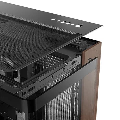 Antec C8 Curve Wood -täystornikotelo ikkunalla, musta/puu (Walnut)