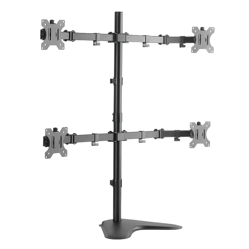 LOGILINK BP0046-pöytäteline neljälle näytölle 13-32"", täysin liikuteltava, 8 kg, ruostumaton teräs