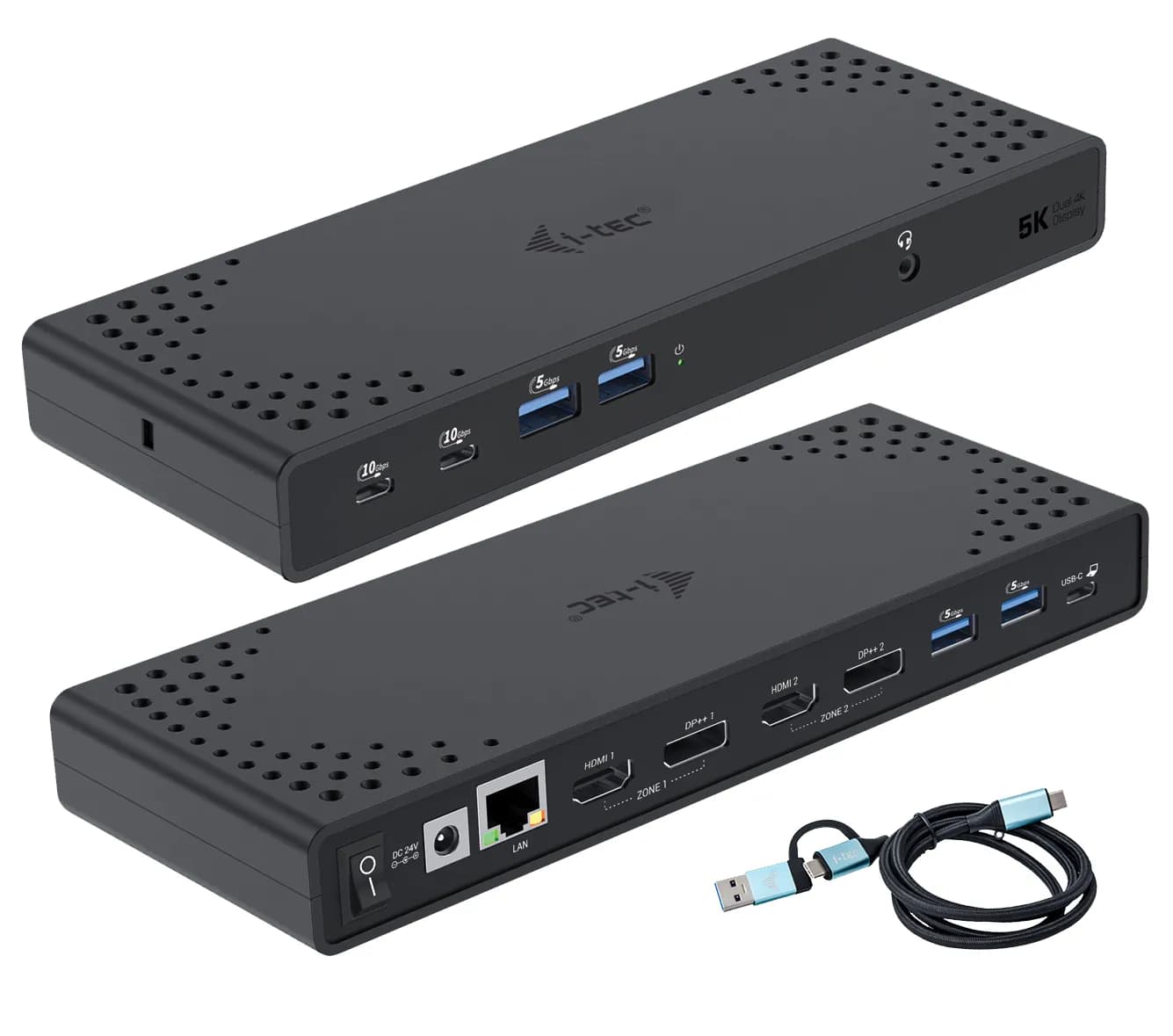I-Tec USB 3.0 / USB-C / Thunderbolt 3 Dual Display G2 PD 100W -telakointiasema
