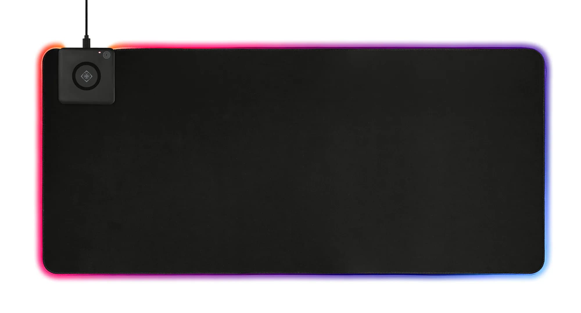 Deltaco Gaming GAM-092 RGB -pelihiirimatto langattomalla latausalustalla, 900x400 mm, musta