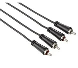 Hama 2x RCA -audiokaapeli, 3 m, musta