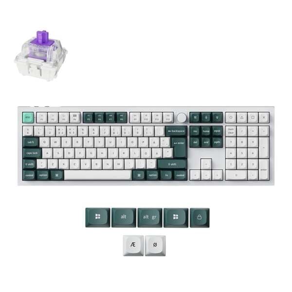 Keychron Q6 HE -langaton mekaaninen pelinäppäimistö, Gateron 2.0 Magnetic, valkoinen