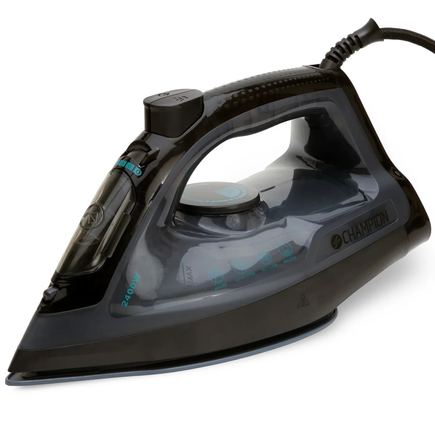 Champion SJ500 -höyrysilitysrauta, 2400 W, 0,25 l, musta