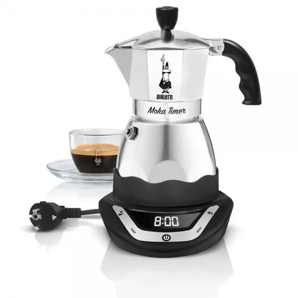 Bialetti Easy Timer 6 -mutteripannu, 6 kuppia, ruostumaton teräs
