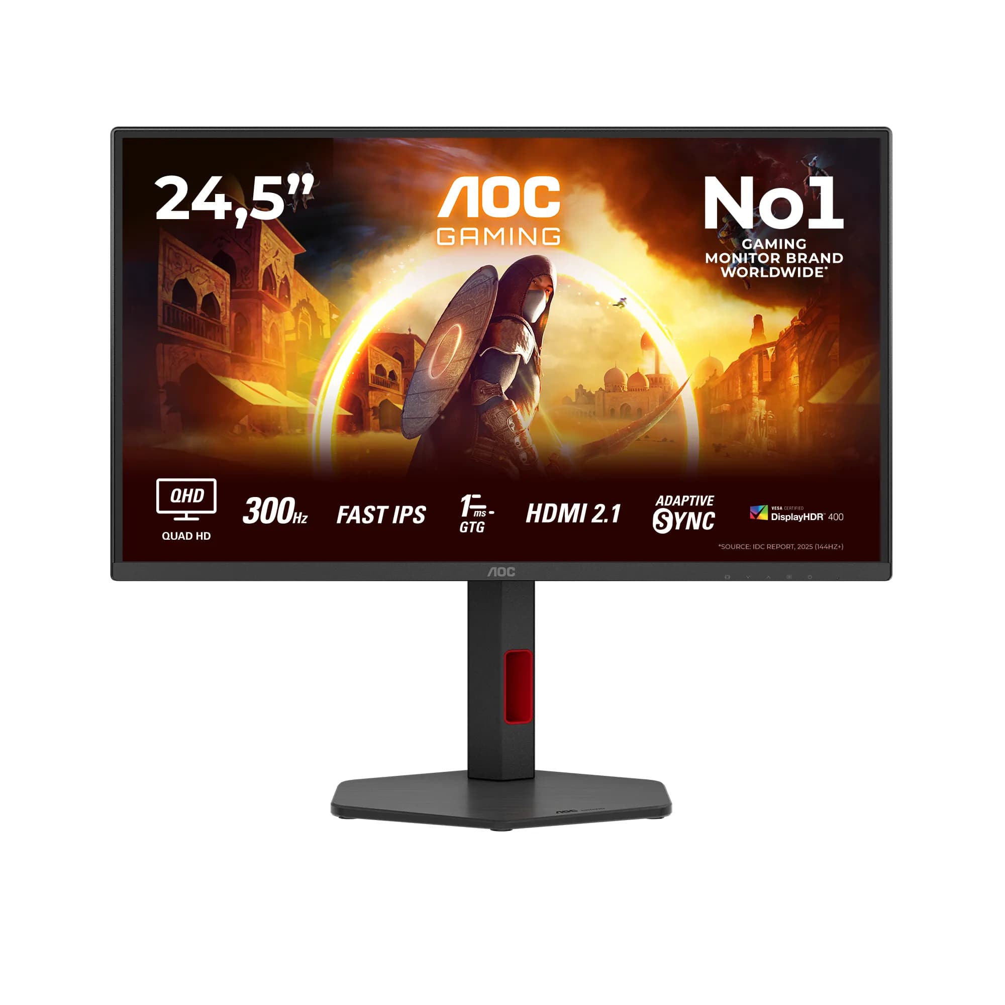 AOC Q25G4SR 24.5"" QHD, IPS, 300Hz -pelinäyttö