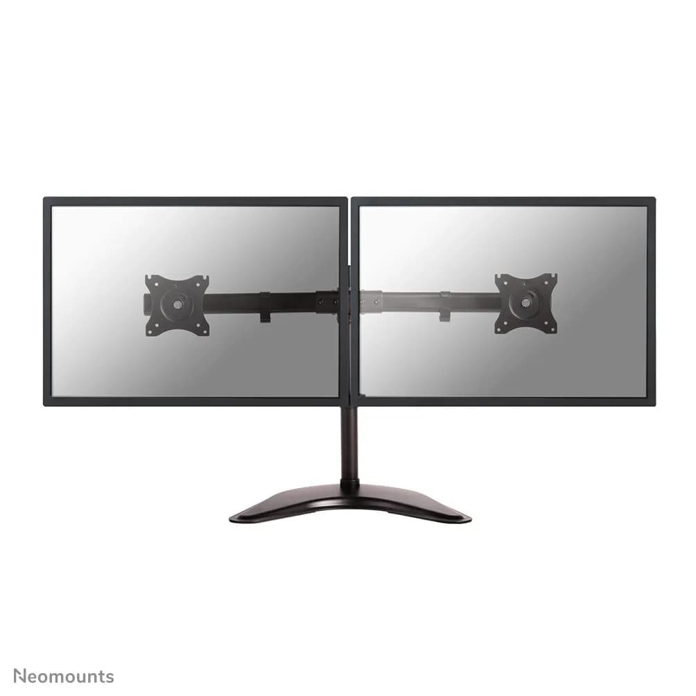 Neomounts NM-D335DBLACK-pöytäteline kahdelle näytölle 10-27"", täysin liikuteltava, 8 kg, musta