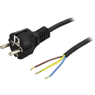 Laitekaapeli,maadoitettu, CEE 7/7 - avoin pää, 10 A / 250 V, 2 m