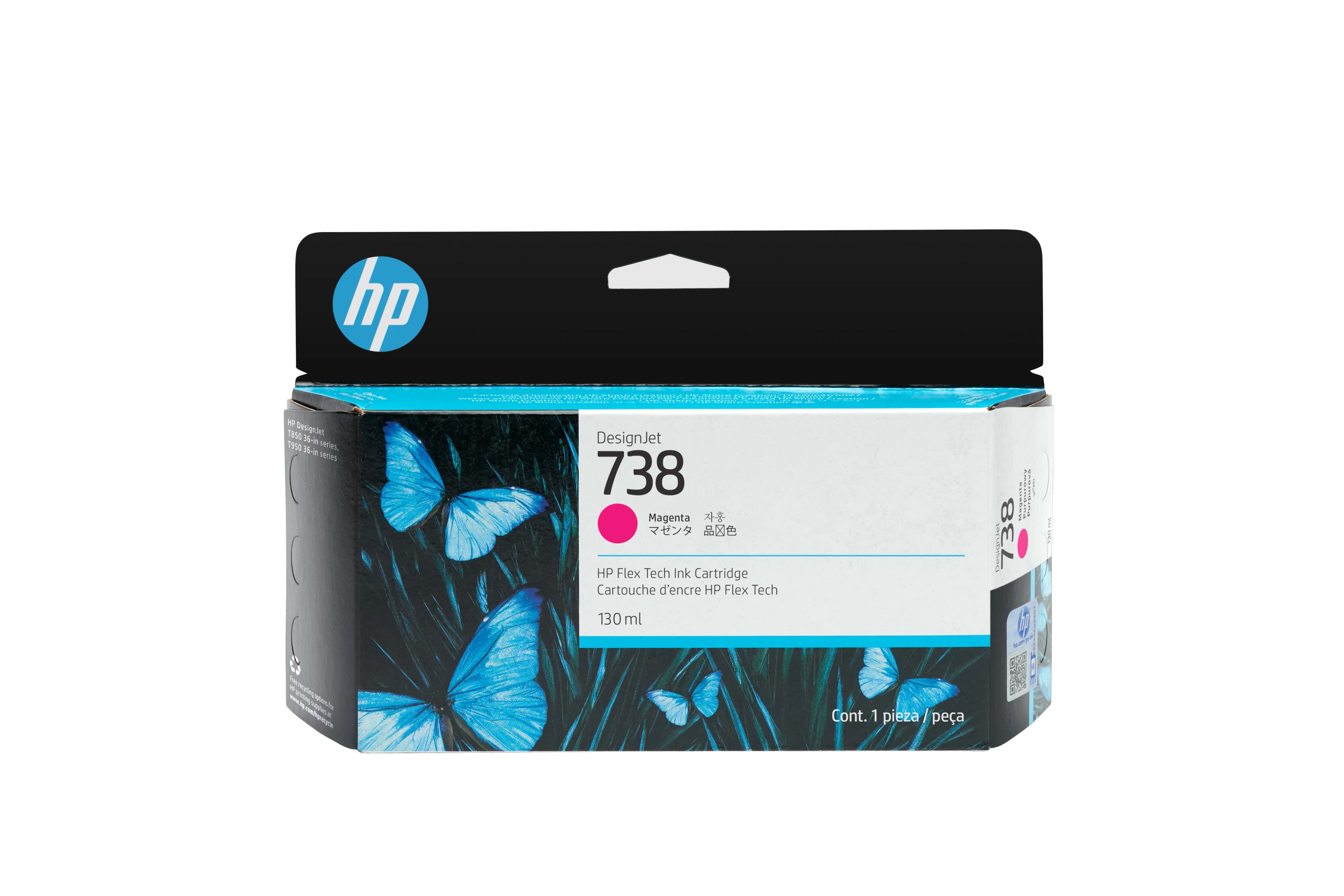 HP 738 -mustekasetti, 130 ml, magenta