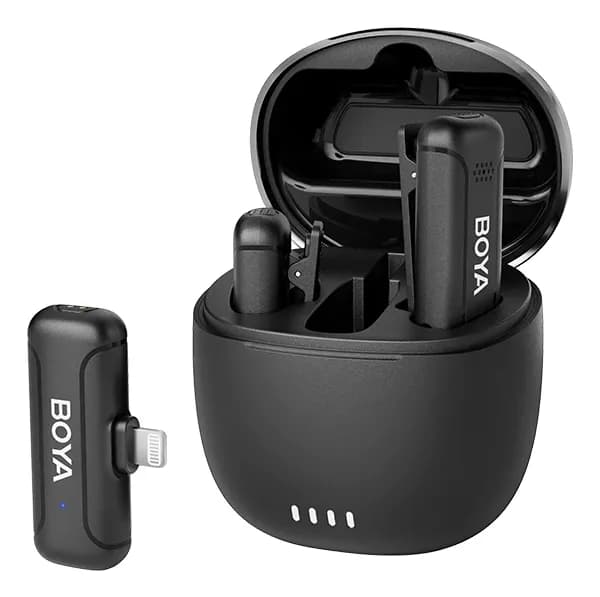 BOYA Wireless 2.4GHz Microphone x2 BY-WM3T-D2 Lightning - Charging Case