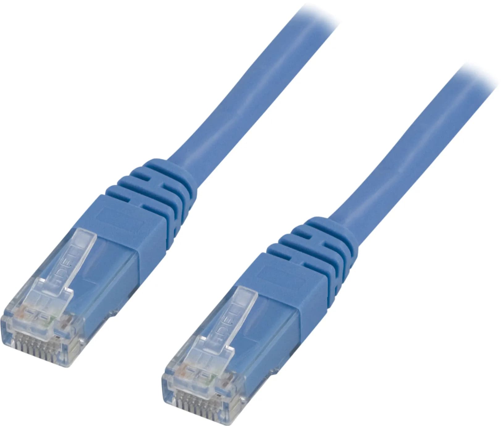 Deltaco Cat6 UTP RJ45 0.5m -verkkokaapeli, sininen