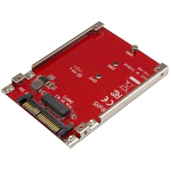 StarTech U2M2E125 M.2 NVMe → U.2 -sovitin, 2,5"", 1-paikkainen, punainen